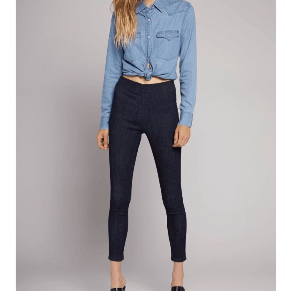 Current / Elliott Vignette Pull On Skinny Jeans Cambria Dark Blue Rinse Size‎ XS